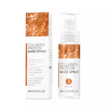 Коллагеновый увлажняющий спрей, успокаивающий освежающий спрей для лица для всех типов кожи, антивозрастной тоник-спрей для упругой и эластичной кожи. 60 мл One Size