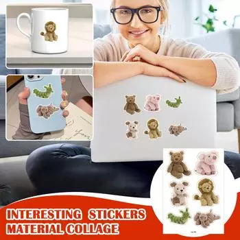 Коллажи Postit Notes, водонепроницаемые наклейки One Size