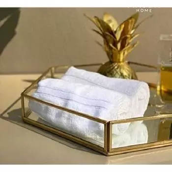 Коллекции Винтажный стеклянный поднос для духов, поднос для ювелирных изделий, туалетный столик с шестиугольным зеркалом, украшение для домашнего стола, органайзер для макияжа