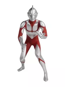 Коллекционная фигурка серии CCP Shin Ultraman в боевой позе со светодиодной подсветкой. Высота около 16 см. Мягкий винил с отделкой из ПВХ.
