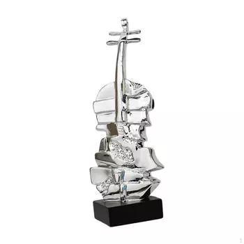 Коллекционная фигурка скрипки для украшения дома, настольная игрушка, вдохновленная музыкой серебряный