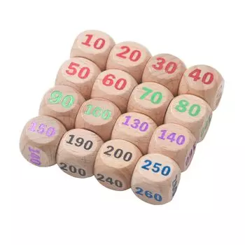 Коллекционная карточка Heaven Dice Dame Can Wooden 12mm Dice Pokeka Damage Counter Storage Case Bag Storage Bag в комплекте & (16, Деревянный)