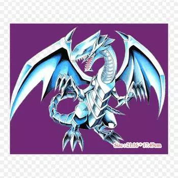 Коллекционная карточная игра Dragon Yu Gi Oh Seto Kaiba White Dra, термопереносная печать, виниловые нашивки, наклейки для одежды, аппликации «сделай сам», моющиеся нашивки