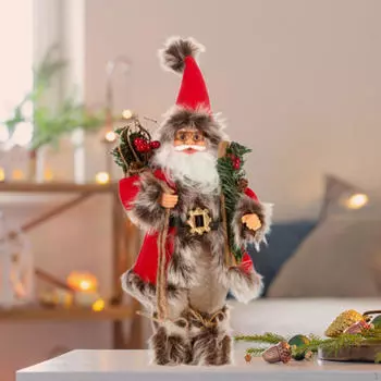 Коллекционная кукла Санта-Клауса для книжной полки и праздничного показа 19cmx30cm