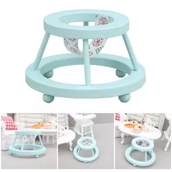 Коллекционная миниатюрная мебель для кукольного домика в масштабе 1/12, маленькие ходунки для украшения кукольного домика и коллекции игрушек белый