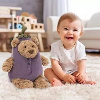 Коллекционная плюшевая игрушка, мягкая игрушка, наполнитель из полипропилена и хлопка, мультяшный дизайн, кукла для детей и взрослых, домашний декор фиолетовый