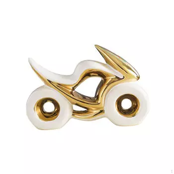 Коллекционная скульптура мотоцикла для домашней полки белый