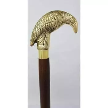 Коллекционная винтажная латунная ручка ручной работы из латуни дизайнерская черная деревянная трость трость