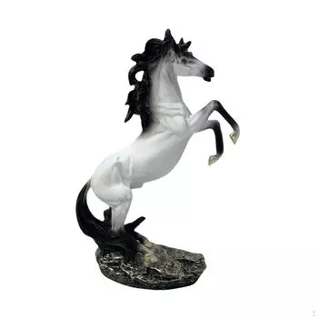 Коллекционное украшение из смолы в виде лошади, идеальное дополнение к домашнему декору белый