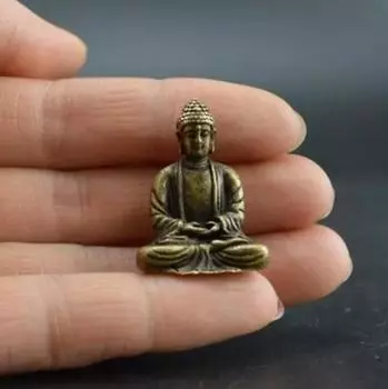 Коллекционные китайские латунные резные гуань гун Гуань Юй Маммон сабля изысканные маленькие статуи