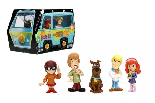 Коллекционные литые фигурки Jada Toys MetalFigs Fred для детей от 8 лет и до 2,5 дюймов Скуби-Ду! 5 штук — Шэгги, Скуби, Дафна, Велма, — — — вверх.