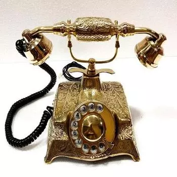 Коллекционный телефон Maharaja из цельной латуни, потрясающий рабочий
