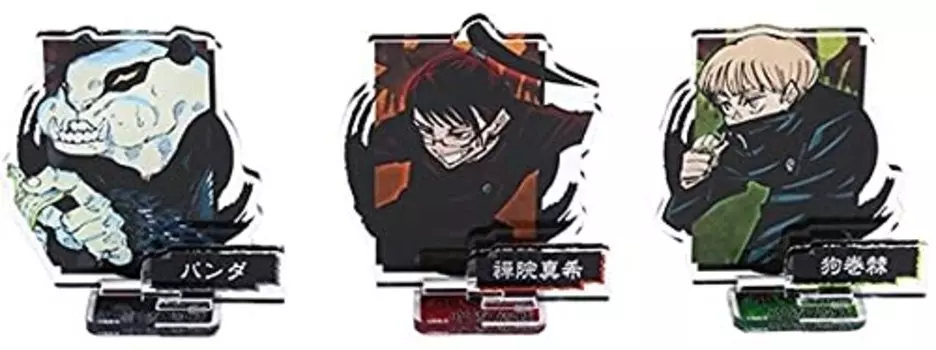 Коллекция акриловых фигурок Дзюдзюцу Кайсен Маки Зенин Тоге Инумаки Панда Набор из 3 штук