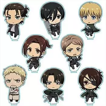 Коллекция акриловых подставок Attack on Titan, 8 предметов, КОРОБКА, том 3