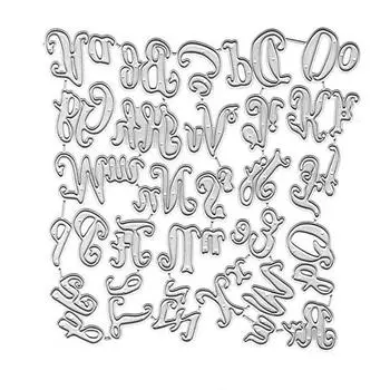 Коллекция английского алфавита, дизайн, стиль, трафарет для резки металла для DIY, скрапбукинга, альбома, фототиснение, бумажная карта, ремесленный декор серебряный
