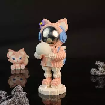 Коллекция астронавтов, строительные блоки, микро мини, алмазные кирпичи, игрушки, подарки на день рождения для девочек и мальчиков, детские No Box