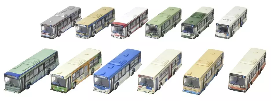Коллекция автобусов Коллекция автобусов Ранний выпуск автобусов 32-й выпуск 12 предметов КОРОБКА Диорама Принадлежности 321859 Hino s Non-Step