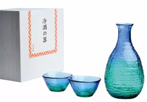 Коллекция бокалов для саке Toyo Sasaki Glass Набор для холодного саке Сделано в Японии Чашка для саке Стеклянный графин для саке Подарочный подарок Подарок Уважение к пожилым