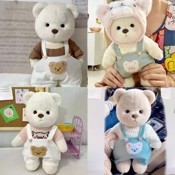 Коллекция брючных костюмов Medium Lena Jointed Bear, плюшевые игрушки Teddy Bear, сменная одежда медведя для рождественских подарков, смена индивидуальной одежды