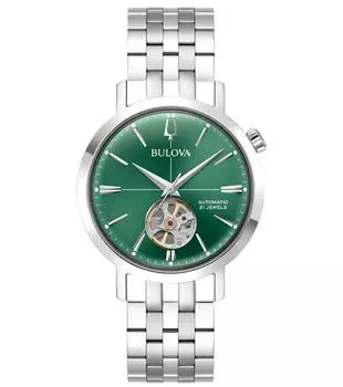Коллекция Bulova Aerojet Open heart Classic Automatic 96A319 96A320 зелёный