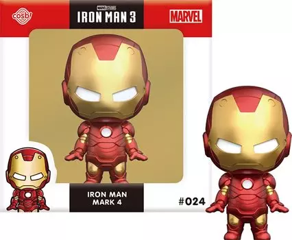 Коллекция Cosbi Marvel Фильм Железный человек 3 Железный человек Марк 4 Фигурка Красная Высота 8 см CBX063 #024 Немасштабная Прибл.