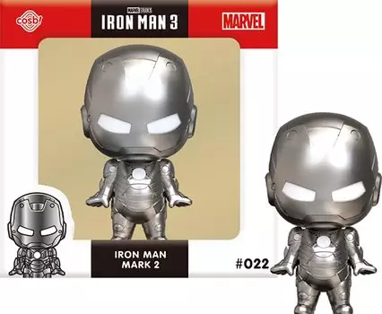 Коллекция Cosbi Marvel Фильм Железный человек 3 Железный человек Марк 2 Фигурка Серебро Высота 8 см CBX061 #022 Немасштабный Прибл. серебряный