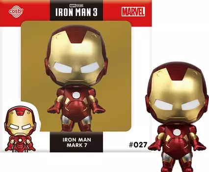 Коллекция Cosbi Marvel Фильм Железный человек 3 Железный человек Марк 7 Фигурка Красная Высота 8 см CBX066 #027 Немасштабная Прибл. красный