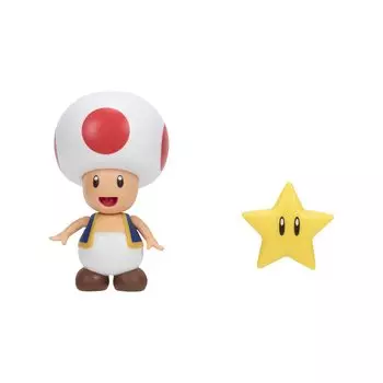 Коллекция фигурок Sanei Boeki Super Mario плюс жаба с суперзвездой FCP-005 белый