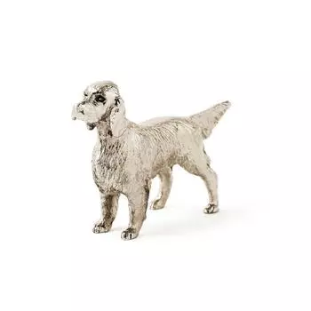 Коллекция фигурок собак британского искусства английского сеттера серебряный