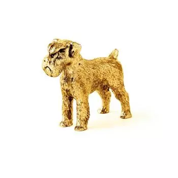 Коллекция фигурок собак британского искусства с покрытием из золота 22 карата. золотой