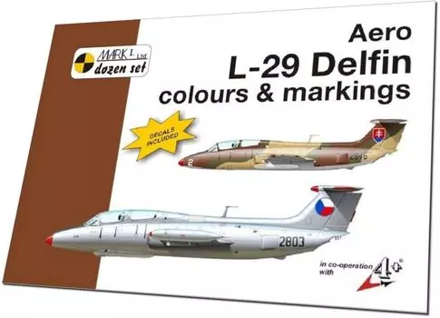 Коллекция фотоиллюстраций цветных наклеек Mark 1 Delfin для пластиковой модели MKMD48007 L-29 и с 1/48
