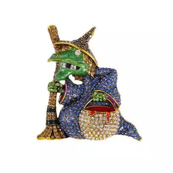 Коллекция Хэллоуина Брошь Злой Ведьмы, Полная Стразов Модные Аксессуары Праздничные Броши Аксессуары