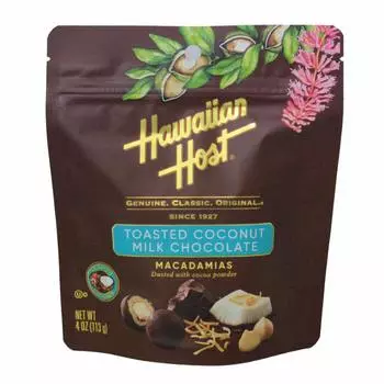 Коллекция Hawaiian Host Paradise, шоколадная глазурь с орехами макадамия, шоколадный торт с кокосом, 113 г