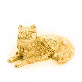 Коллекция художественных фигурок животных, сделанных в Великобритании, покрытая золотом 22 карата. (расслабляющая фигура) золотой