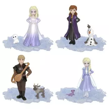 Коллекция Ice Ice Magic, 4 мини-фигурки для детей от 6 лет и старше. Представляем Disney/Frozen! (Удивительная кукла) Кукла/Дом 986A-HXH17 синий