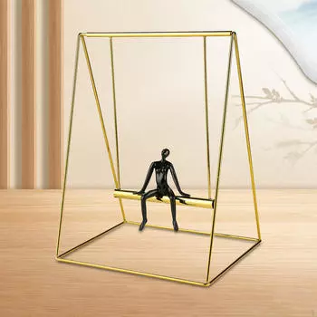 Коллекция игрушек-балансиров для настольного дисплея, человеческая статуя из смолы на железной подставке для гостиной 24.5cmx37cm