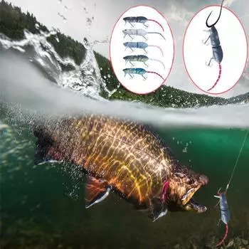 Коллекция искусственных приманок для ловли рыбы в пресной и соленой воде, включающая в себя приманку в виде крысы A разноцветный