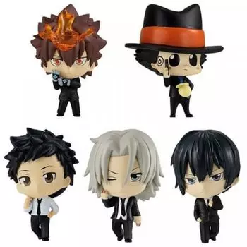 Коллекция капсульных фигурок Katekyo Hitman 01 x Все 5 типов наборов Полный комплект Gacha Gacha Capsule Toy REBORN!