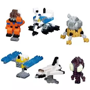 Коллекция Kawada Nanoblock Mini Nano Space, том 2 (BOX) NBMC67S 1BOX 6 шт., всего 6 типов