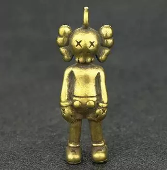 Коллекция китайской латунной резной цельной куклы, изысканная маленькая статуя