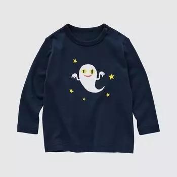 Коллекция книжек с картинками UNIQLO JAPAN с круглым вырезом T Senkeiko с длинными рукавами