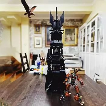 Коллекция «Кольца»: строительные блоки, башня и черные ворота, сборные модели, игрушки, рождественские подарки