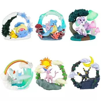 Коллекция круговых диорам Pokemon 1BOX H100 x W140 x D60 мм Изготовлено из ABS Re-ment приблизительно. ПВХ,