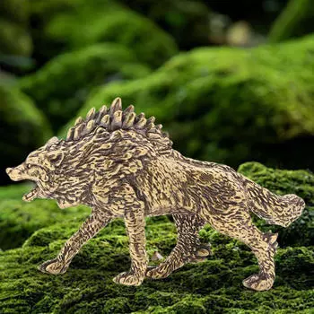 Коллекция латунных украшений «Волк» Искусство и ремесло Подарок Яркие фигурки животных Декор животных