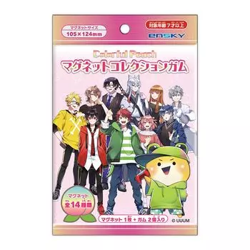 Коллекция магнитов «Цветущий персик» в коробке из-под жевательной резинки, 14 штук (Конфеты-игрушки)