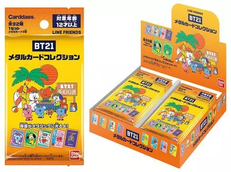 Коллекция металлических карт BANDAI BT21 (BOX)