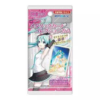 Коллекция металлических карточек Hatsune Miku Gum, ограниченное производство, покупка КОРОБКИ 16 штук, конфеты [First Toy/Gum