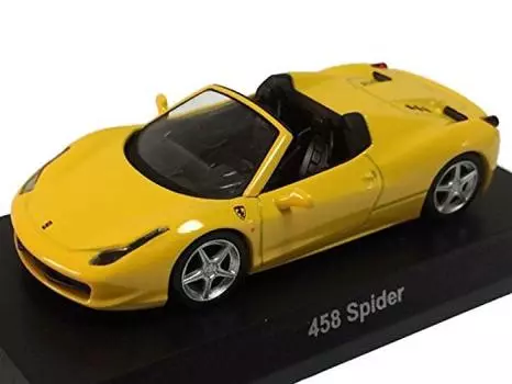 Коллекция мини-автомобилей Kyosho Ferrari 9 Circle K Thanks 458 Spider Один предмет (желтый) 1/64