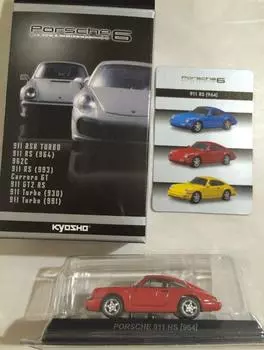 Коллекция мини-автомобилей Kyosho Porsche 6 Circle K Thanks Limited 911 RS Red 1/64 (964)
