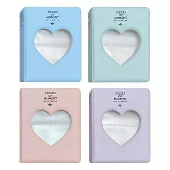 Коллекция мини-книг с фотокарточками Youms, набор из 4 пастельных тонов